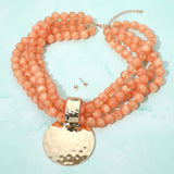 Hammered Disc Necklace