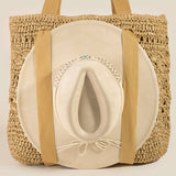 Straw Bag W/ hat holder