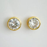 Bold And Brilliant Bezel Stud Earrings