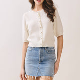 Mini Button Front Cardigan