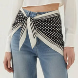 Polka Dot Pattern Silk Scarf