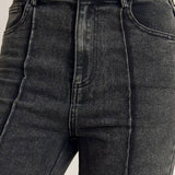 Washed denim pant