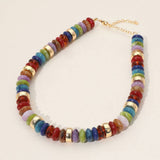 Chunky Resin Disc Beaded Necklace