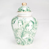 Tropical Leaf Ginger Jar