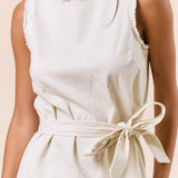 Frayed Trim Dress