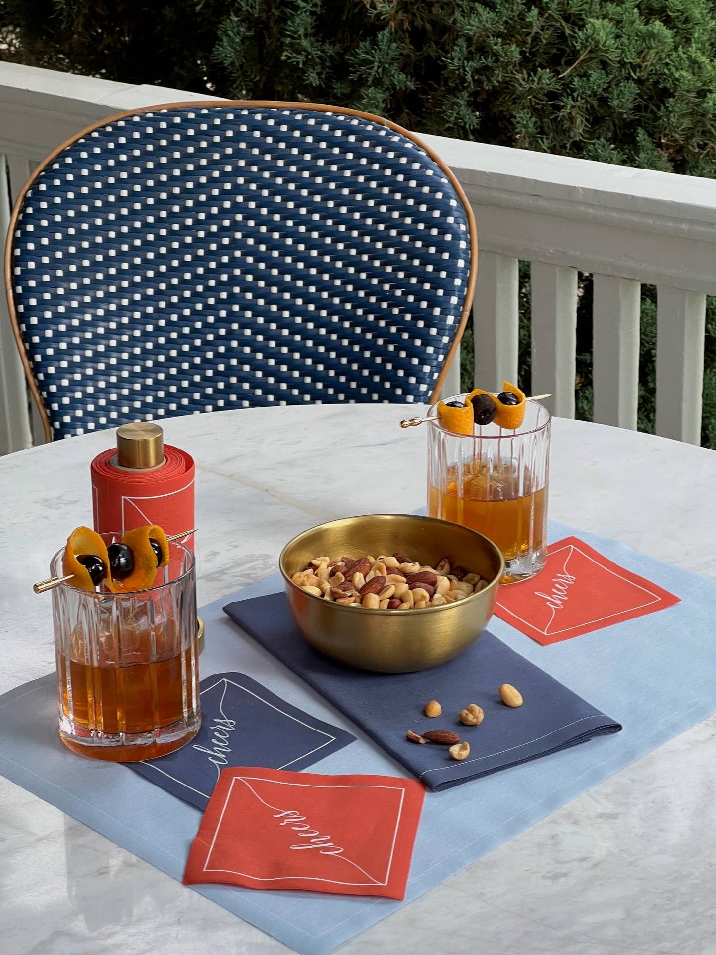 Mystic Blue Cocktail Napkin Roll