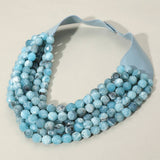 Marbled Faceted Magnetic Necklace