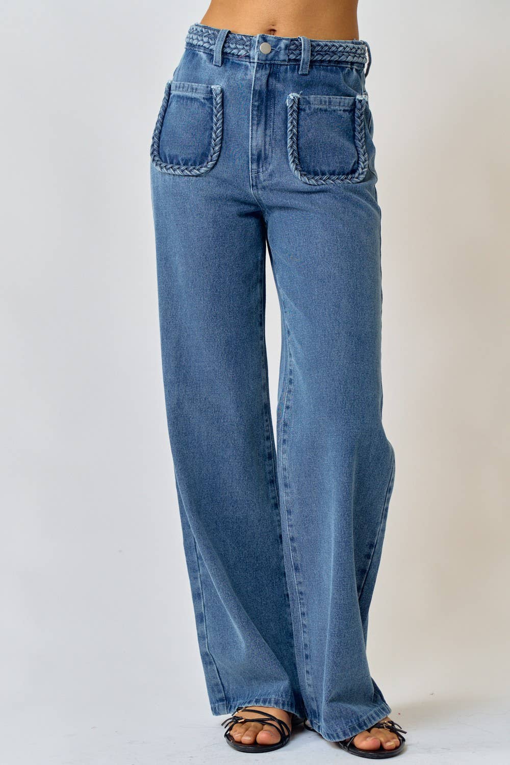 Front Pocket Denim Pants