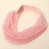 Marbled Faceted Magnetic Necklace