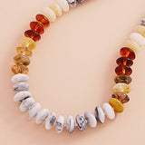 Ombre Oval Disk Beaded Necklace