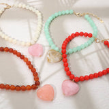 Resin Heart Charm Necklace