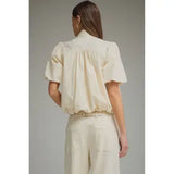 Solid Puff Sleeve Top