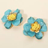 Bold Enamel Flower Earrings