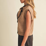 Scallop-Trim Knit Vest