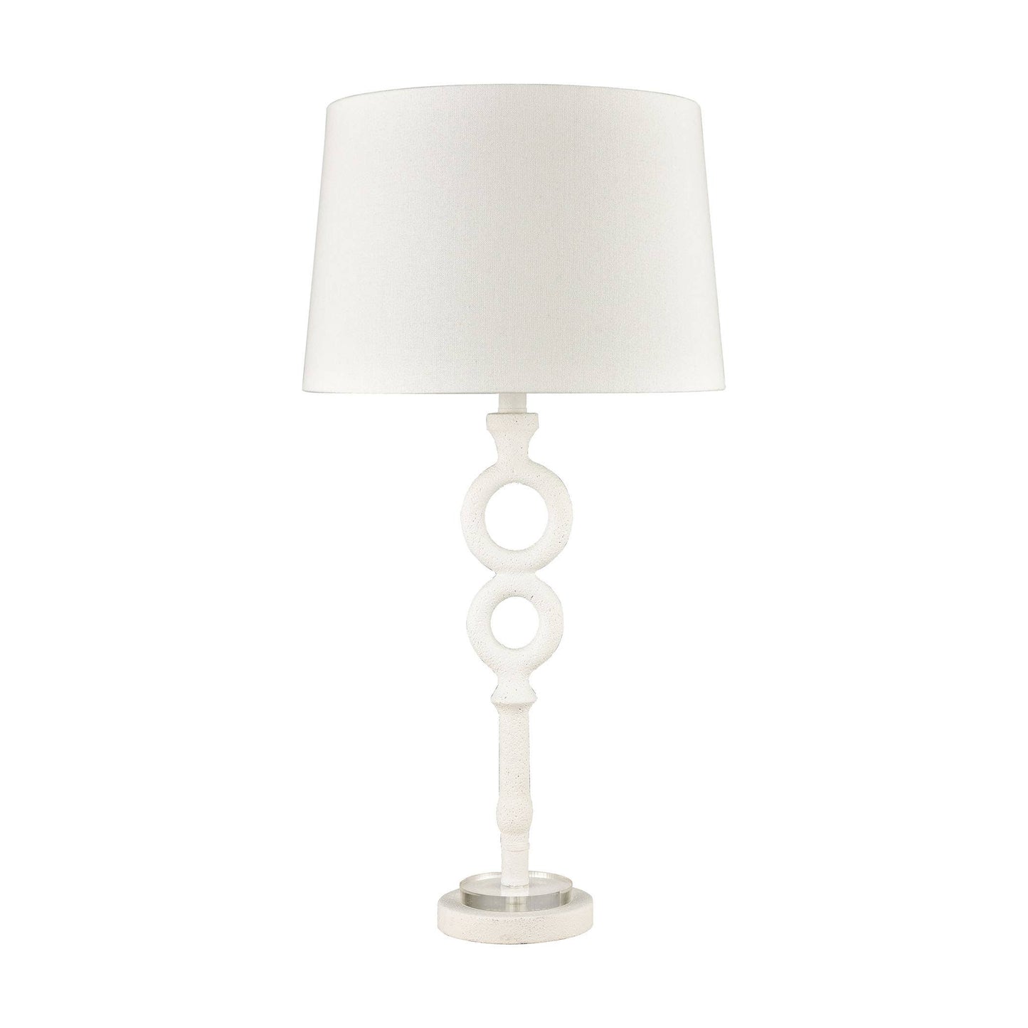 Hammered White Table Lamp