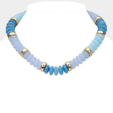Chunky Resin Disc Beaded Necklace
