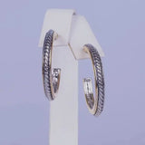 Cable Hoop Earrings