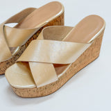 Crisscross Strap Wedge