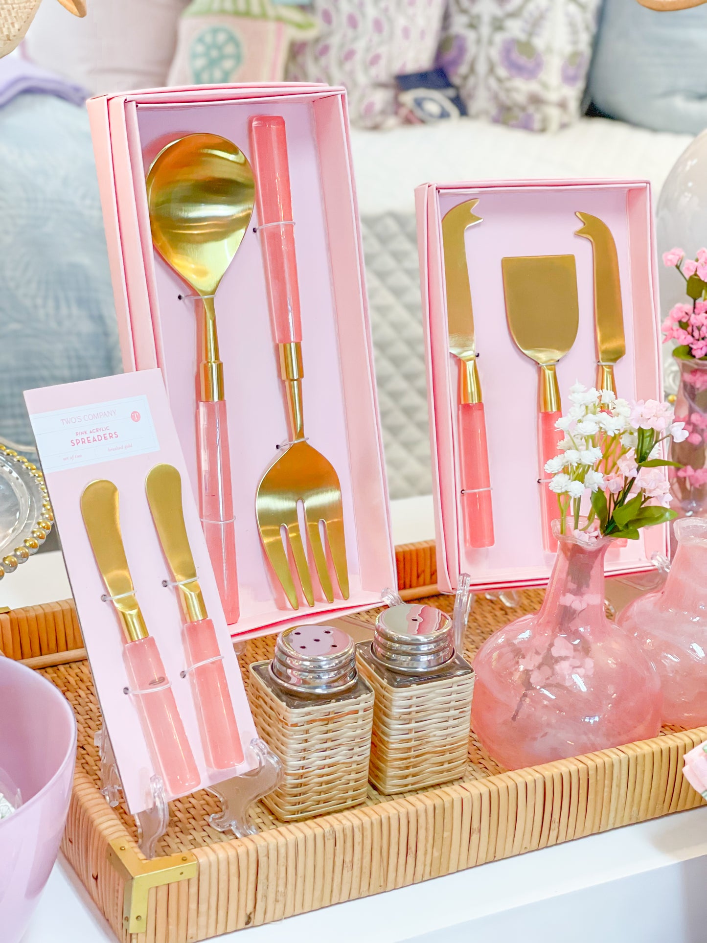 PINK BLUSH SERVING PIECES