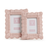 Pink Wicker Weave Photo Frame