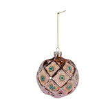 Pink&Blue Glass Ornament