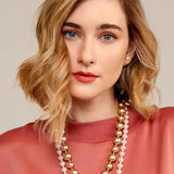 Matte Metal Beaded Collar Necklace