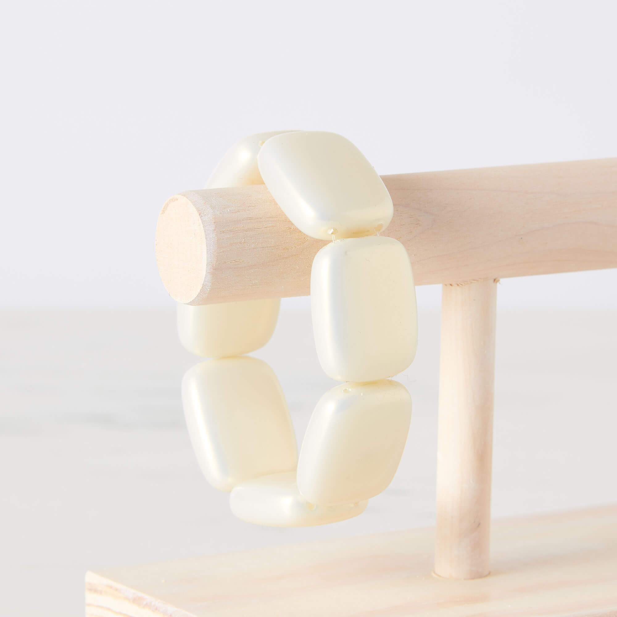 White Chicklet Cooling Bracelet