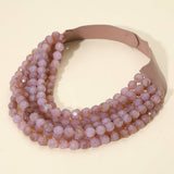 Marbled Faceted Magnetic Necklace