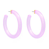 Lucite Shimmer Hoop Earring