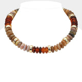 Chunky Resin Disc Beaded Necklace