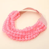 Marbled Faceted Magnetic Necklace