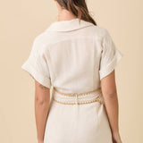 Lapel Collar Romper