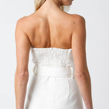 Louise Strapless Belted Romper