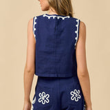Cord Embroidered Set