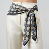 Abstract Pattern Printed Silk Scarf