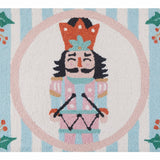 Holly Stripe Nutcracker Hook Rug