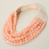 Marbled Faceted Magnetic Necklace
