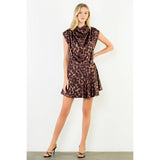 Animal Print Satin Dress