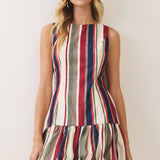 Multicolor Stripe Bubble Dress