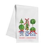 Christmas Topiary Trio Kitchen Towel