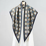 Abstract Pattern Printed Silk Scarf