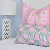 Rosemary Stripe Pink Pillow