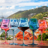 Beaches of St. Barth Wine Glasses S/5