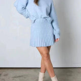 Sweater Top and Skirt Set