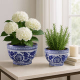 B/W  Round Planter