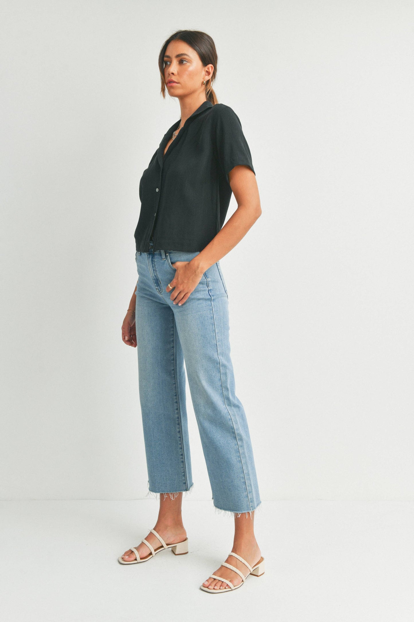 Slim Wide Leg Jean