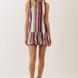 Multicolor Stripe Bubble Dress