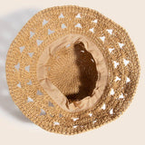 Vented Straw Braided Bucket Hat