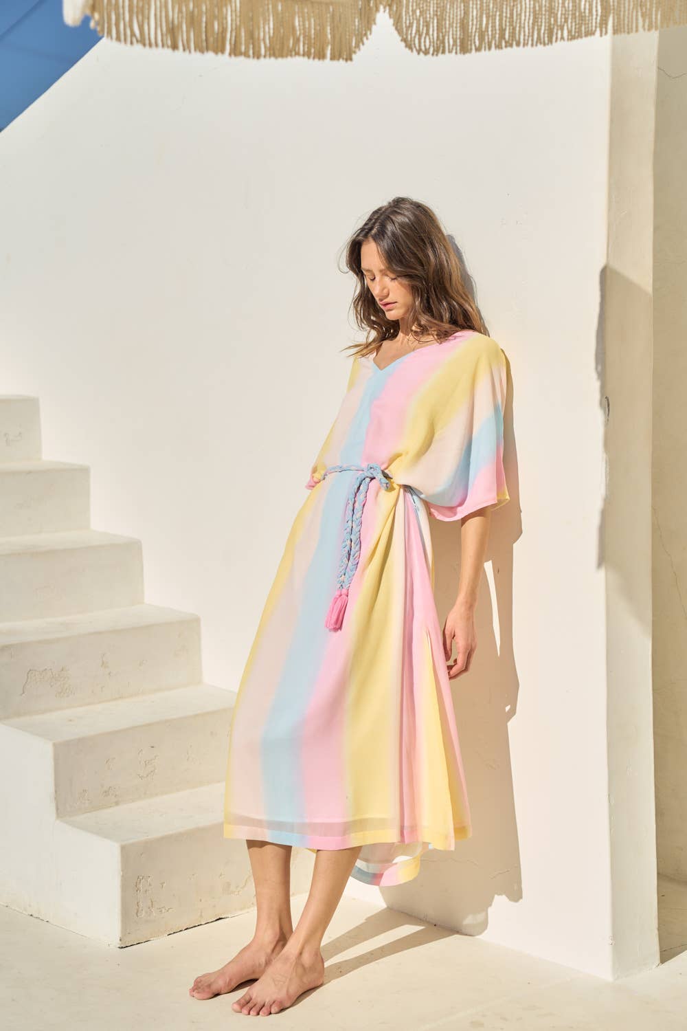  PASTEL COVER UP MAXI DRESS