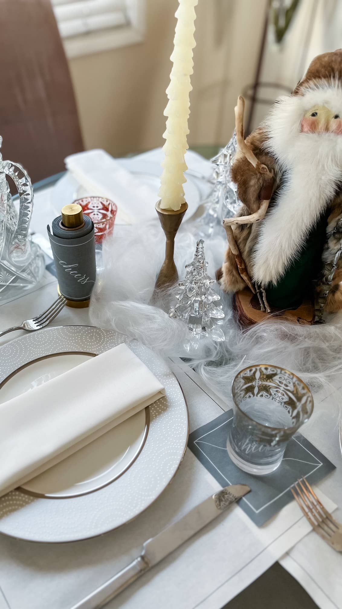 Silver Fox Cocktail Napkin Roll